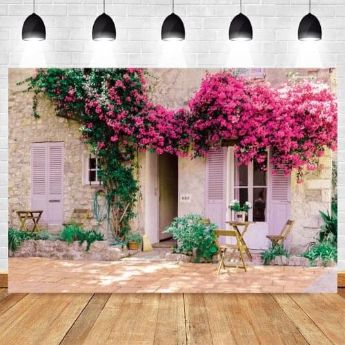 Yeele Old Brick Wall House Flower Vine Tables Chairs Backdrops Personalized Photographic Backgrounds For Photo Studio Customized