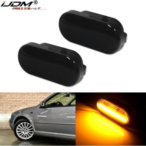 IJDM Canbus Amber Yellow Smoke Side Marker Lights Turn Signal Lights led Indicator For VW Bora Golf 3 4 Passat 3BG Polo SB6 12V