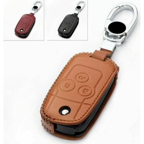 Classic Leather Remote Start Car Key Fob Case Cover Protector Holder Keychain Auto Accessories For Honda Accord Civic CRV Jazz