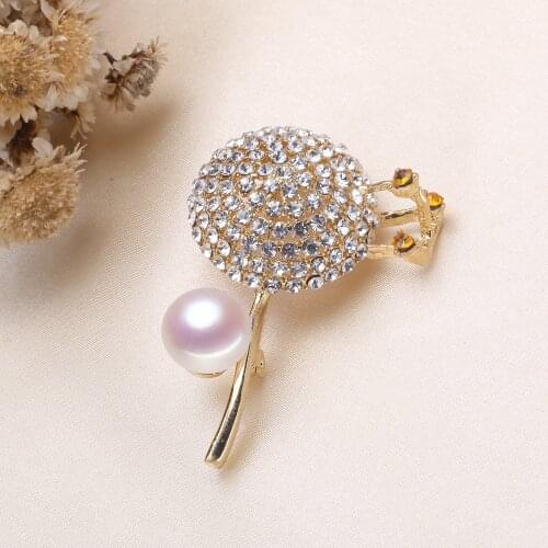 Beautiful DIY Brooch Pin Mountings Base Findings Accessories Jewelry Settings Parts for Pearls Jade Crystals Agate Coral