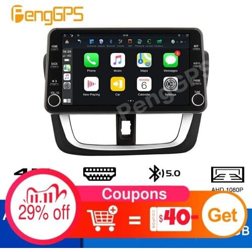 Stream Media for Toyota Vios 2014-2017 PX6 Android Multimedia GPS Navigation Car Camera Parking Mode Recorde 4G+64G Headunit