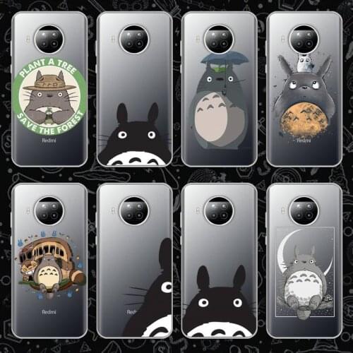 Cartoon Studio Ghibli Spirited Away Totoro Phone Case Transparent for Xiaomi Redmi note 10 t 8 9 pro lite 11