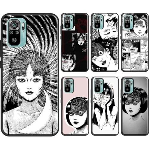 Junji Ito Tees Horror For Xiaomi Redmi Note 10 Pro 8T 9S Note 8 9 Pro Soft Case For Redmi 9 9C 9A 8A 9T Funda