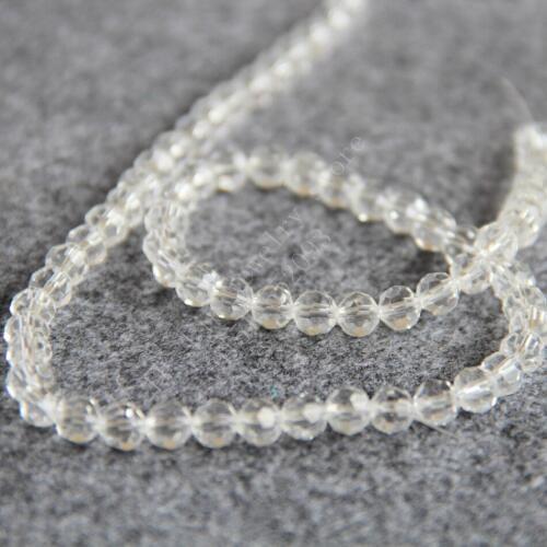 Charming 6mm Faceted White AB+ Colorful Glass Crystal Beads Fit for Making Bracelet Necklace DIY Jewelry Wholesale Girl Make