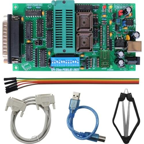 SPI 25xx PCB5.0T-2013 Willem EPROM programmer, BIOS009 PIC,support 0.98d12,promotion clip PLCC32+SOIC 8 pin adapter