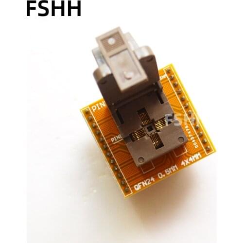 TEST QFN24 to DIP24 Programmer adapter DFN24 WSON24 MLF24 test socket Size=4mmX4mm Pitch=0.5mm