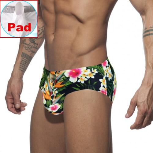 Padded Swimwear For Men Swim Briefs Penis Push Up Swimming Trunks Gay Sexy Mens Swimsuit Bikini Beach Bath Shorts Pouch cuecas