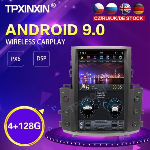 PX6 IPS Android 9.0 4+128G Tesla Style Car Radio For Lexus LX570 2007-2015 GPS Navigation Stereo Recoder Head Unit DSP Carplay