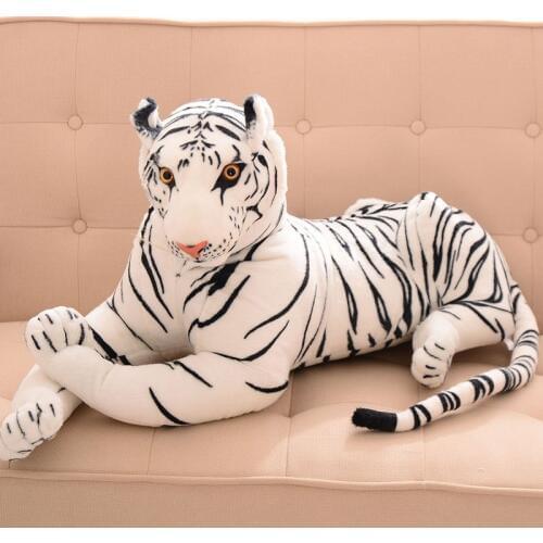 Real Life Tiger Doll White Yellow Tiger Plush Toy Pillow Doll Child Doll Birthday Gift Toy 30cm