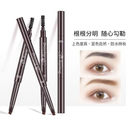 Drawing Double Head Eyebrow Pencil Long Lasting Waterproof 5 Colors Eye Brow Tint Brown Color
