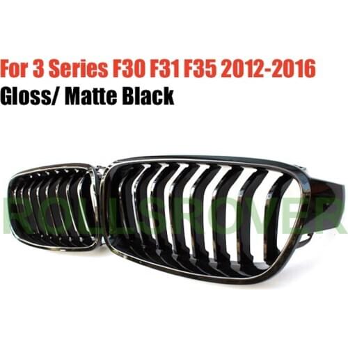 ROLLSROVER Front Bumper Grille Grill For 3 Series F30 F31 F35 2012-2016 Single Strip Car Styling