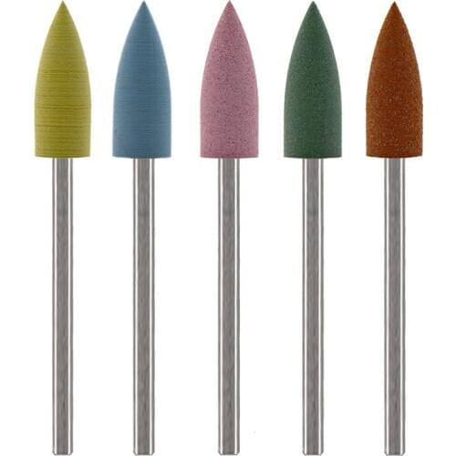 Silicone Nail Drill Bit Nail Buffer Rotary Burr Mills Cutter for Manicure Drill Accessories Foot Polishing Tools