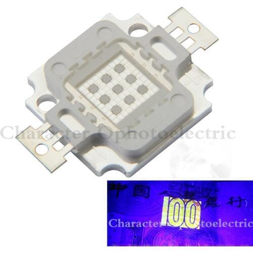 10W High Power LED UV Light Chip 365nm 375NM 385nm 395nm 400nm 415nm 430nm Ultra Violet DIY #D