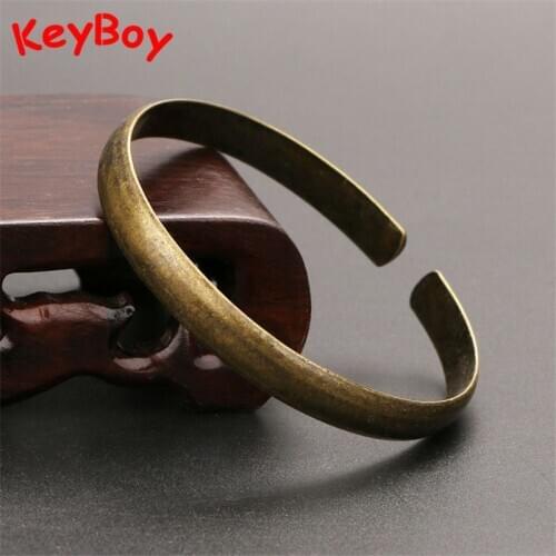 Vintage Brass Royal Bangles Lady Cuff Bracelet Glossy Pure Copper Ancient Women Wristbands Jewelry Girlfriend Christmas Day Gift