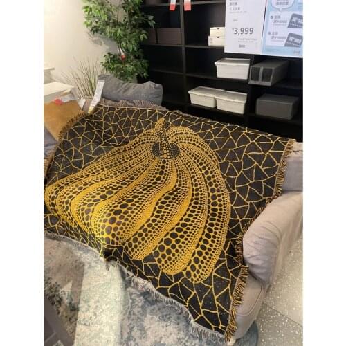 Japanese Art Pumkin Cotton Printed Blankets Beds Throw Sofa Cover Blanket Home Decor Carpet