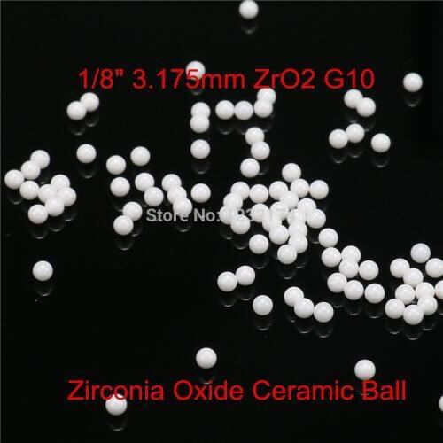 1/8"3.175mm ZrO2 Zirconia Oxide Ceramic Ball G10 1000pcs for valve ball,bearing, homogenizer,sprayer,pump 3.175mm ball ZrO2