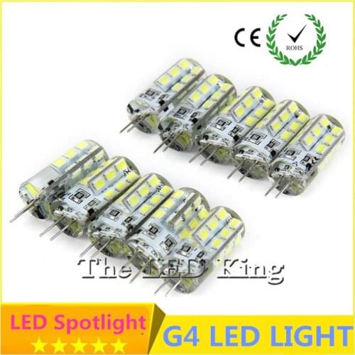 10pcs G4 LED Bulb Lamp High Power 3W 5W SMD2835 3014 DC 12V AC 220V White/Warm White Light replace Halogen Spotlight Chandelier