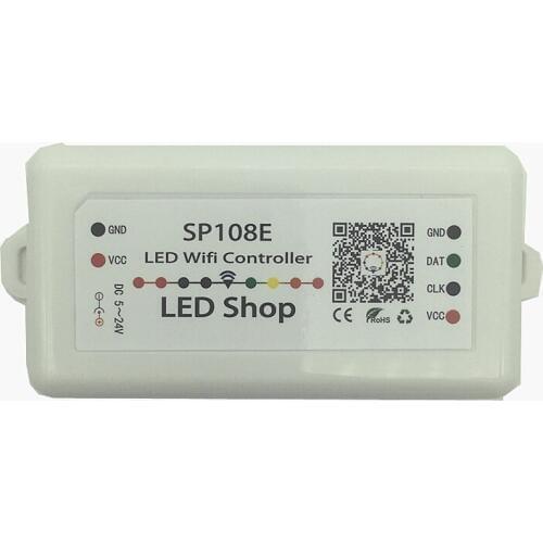 10 PCS SP108E LED SPI Wifi pixel IC Controller by smart phone APP For WS2812B WS2811 SK9822 SK6812 RGBW APA102 Strip DC5-24V
