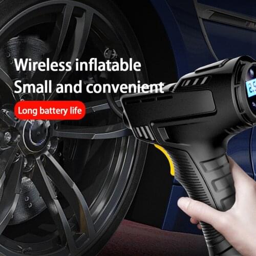 120W Rechargeable Air Compressor Wireless Inflatable Pump Portable Air Pump Digital Car Automatic Tire Inflator Equipment