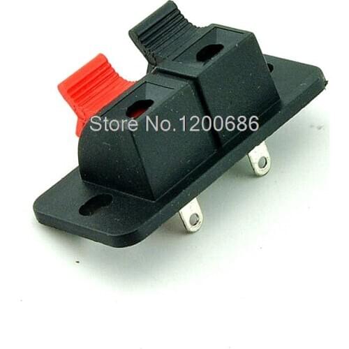 2 Terminal Spring Clip Wall Plate for Audio Speaker Wires