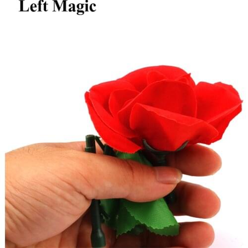 5 Pcs/Lot Romanric Folding Appearing Rose Flower Magic Tricks Professional Street Magician Prop Illusion Satge Close Up Magic