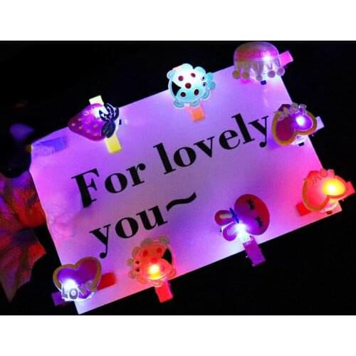50pcs Children Cartoon Animal Luminous Flashing Hairpin Birthday Party Stage Show Small Toys Gifts Boys and Girls Christmas Gift