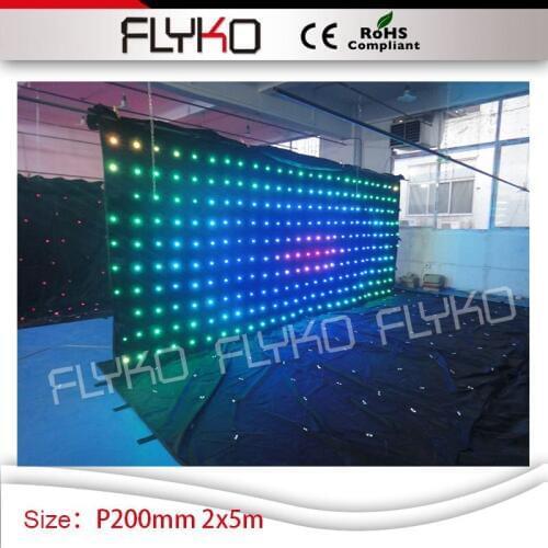 7ft*17ft P200mm video wedding decoration disco light DJ Booth DMX Led curtain