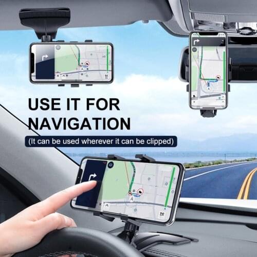 360° Car Phone Mount Rotation Phone Holder Dashboard Clip Stand Support Gps Navigation Bracket For Car Phone Holder Accessories