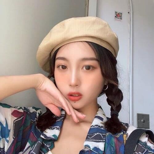 Fashion Woman Solid Color Girl Beret Beanie Cap Painter Summer Spring Sun Bonnets Wholesale Bonnets for Women Designer