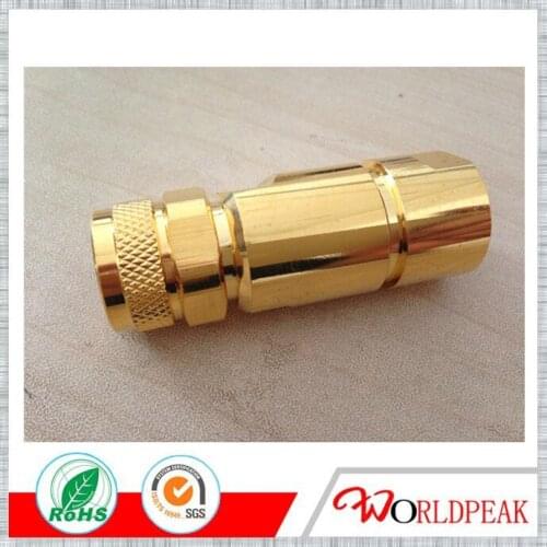 Free shipping 2pcs N type male straight for 1/2'' superflexible cable cable coaxial connector Plating Gold