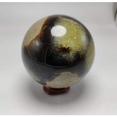 65-70mm Natural Septarian Quartz Crystal Sphere Ball Healing