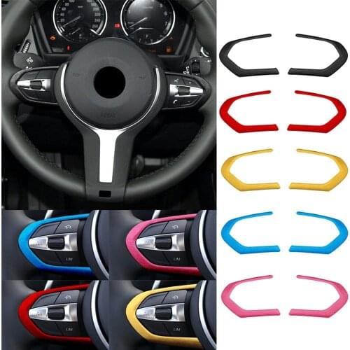 Car Steering Wheel Cover Decoration For BMW E90 E92 F20 1- 4 Series X1 M3 M4 Auto Accessories Decorative Stickers