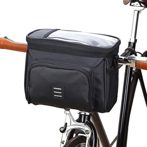 Capacity Multi Functional Bags Bike Case For Map Light Phone Bicycle Front Handlebar Bag Polyester Zipper Insulation Large