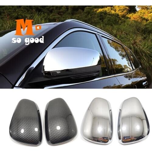 ABS Chrome/Carbon fiber 2pcs For Renault Scenic Car Side Door Rearview Turning mirror cover trim accessories 2016 2017 2018 2019