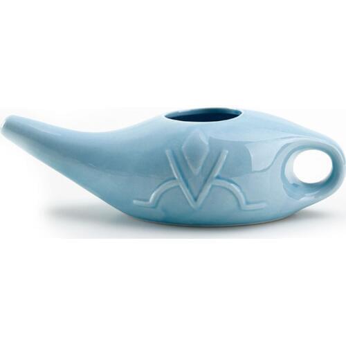 250ml Ceramic Neti Pot Nasal Wash System Cleaner Nose Washing Kit for Sinus Rhinitis Allergy Nose Yoga Detox Rinse