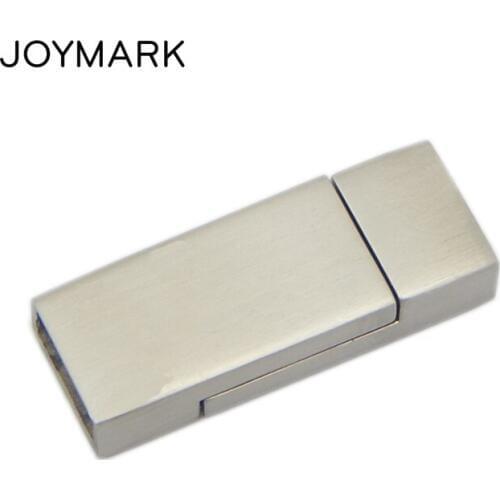8X3mm Hole Smooth And Matte Rectangle Stainless Steel Magnetic Clasps For DIY Leather Cord Bracelet Necklace Jewelry BXGC-151