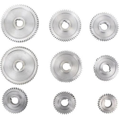 Metal Lathe Gears, Change Gear with Lathe Belt, Metal Gear Set for CJ0618 Mini Lathes & Milling Machines