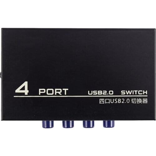 Metal Usb 2.0 4 Ports Share Switch Switcher Selector Box Hub Sharing Switch Adapter For Pc Scanner Printer Good Quality Accessor