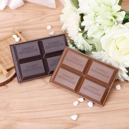 Cute Square Pocket Mirror Mini Foldable Chocolate Cookie Shaped Mirror Makeup Mirror Dark Coffee/Light Coffee 2020
