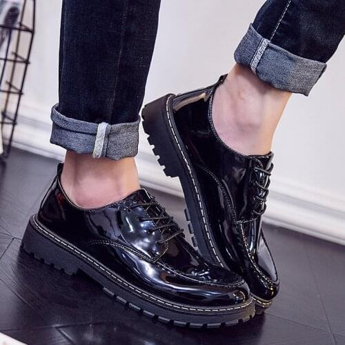 Fashion Mens Shoes Autumn Soled Shoes Leather Casual Zapatillas Hombre Chaussure Homme