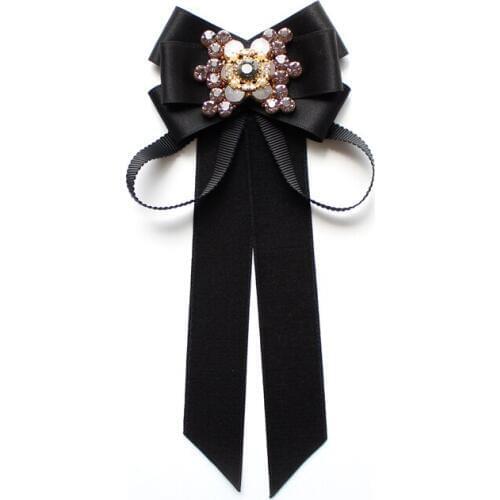 Men Women Neck Collar Shirt Bow Tie Alloy Rhinestone Crystal Chain Ribbon Wedding Necktie Cravat Elastic Band Bowtie Accessories