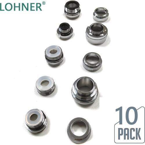 Lohner New10 Pack Kitchen Faucet Accessories Adapter Water Save Purifier Aerator Replacement Tool Copper Easy Connection