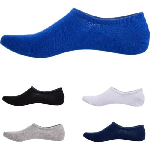5Pairs/lot DOIAESKV New Men Boat Socks Summer Autumn Non-slip Silicone Invisible Cotton Socks Male Ankle Sock slippers Meia