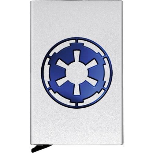 Personalized Metal Credit Card Holder Fashion Galactic Empire Printing Travel ID Cardholder Case Rfid Wallet