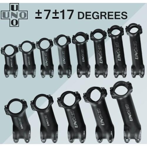 UNO Bike Stem Handlebar Riser 17 Degree MTB Bicycle Stem 31.8mm 60/70/80/90/100/110/120/130mm MTB Mountain Bicycle Parts