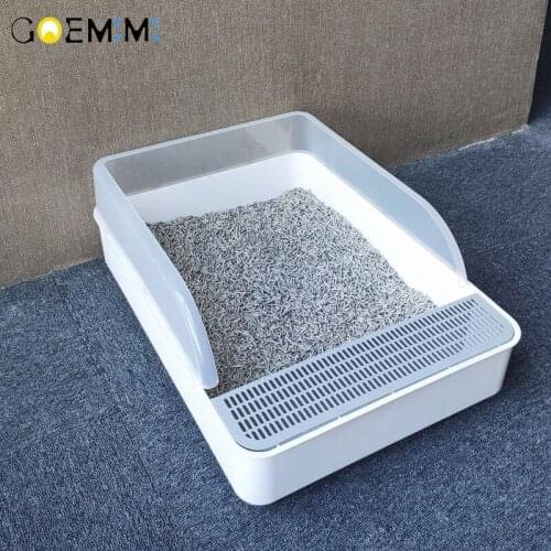 Semi-closed Cat Litter Box Toilet Pet Wc Cat Toilet Clean Basin Toilet Training Kit Inodoor Arenero Gato Pets Products