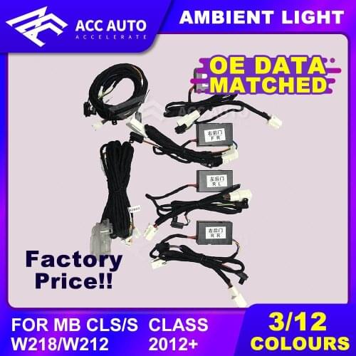 Popular DIY Ambient Light for Mercedez CLS Class W218 3/12 Colors LED Bar Atmosphere Advanced