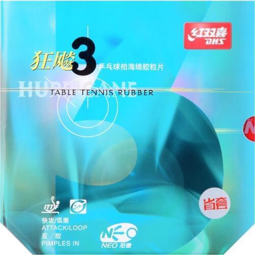 Dhs Table Tennis Rubber Inorganic Provincial Team National Team Ma Long Used Neo Hurricane 3 yellow Sponge