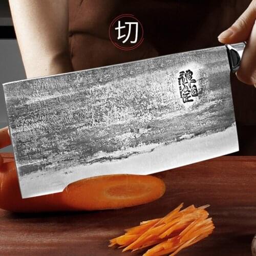 Hand-forged kitchen knife Household slicing knife Old-fashioned kitchen knife Special ultra-fast and sharp kitchen Tang knife