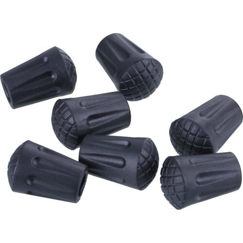 12pcs/pack Trekking Pole Rubber Tip Alpenstock Protector Cap Tip Walk Stick Cane Climb Replacement Alpenstock Outdoor Hiking